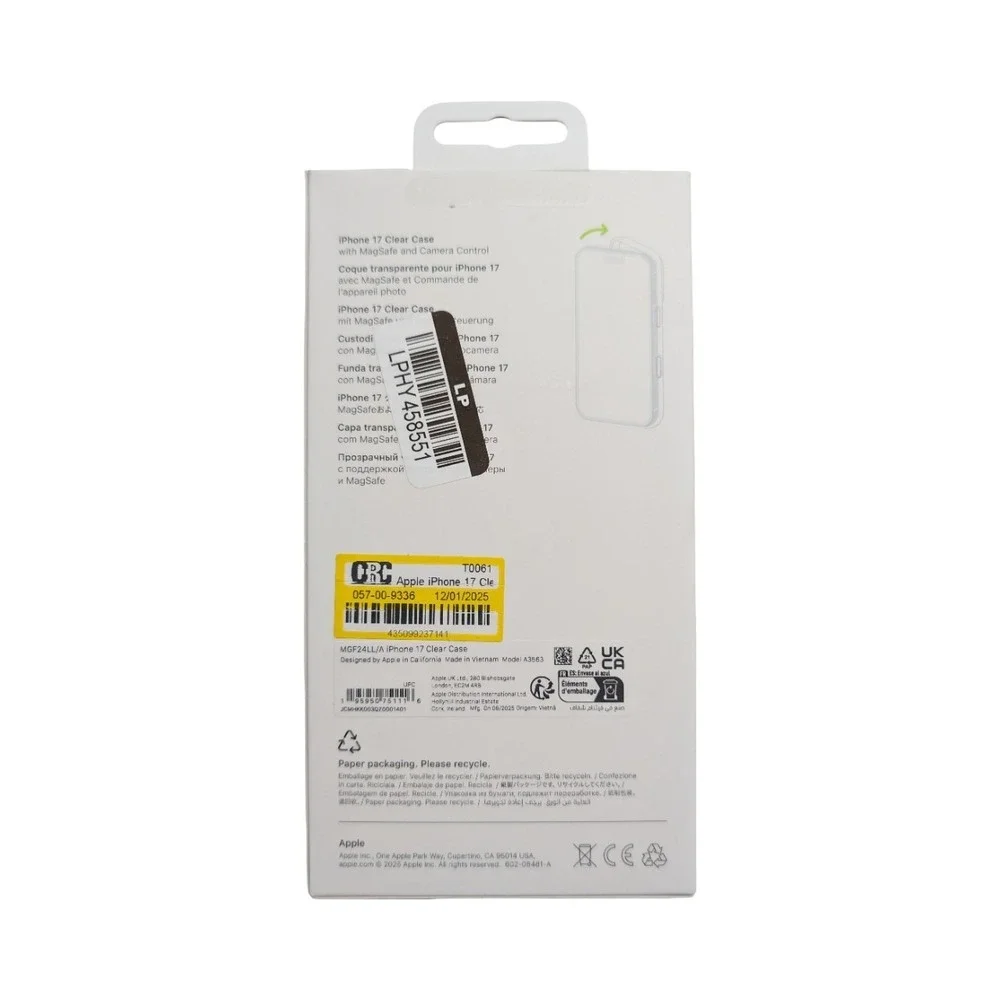 i1-P Apple iPhone 17 Clear Case with MagSafe  and Camera Control ⬇️‎
